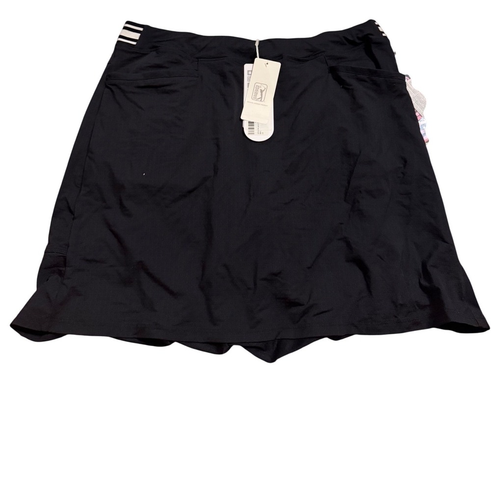Nivo Sport LivCool Black Golf Skort UPF 50 UV Protection Striped Waist Large NWT